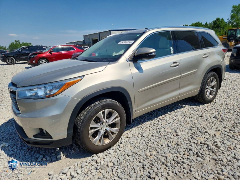 2015 TOYOTA HIGHLANDER XLE – Lot 54986856 auction photo