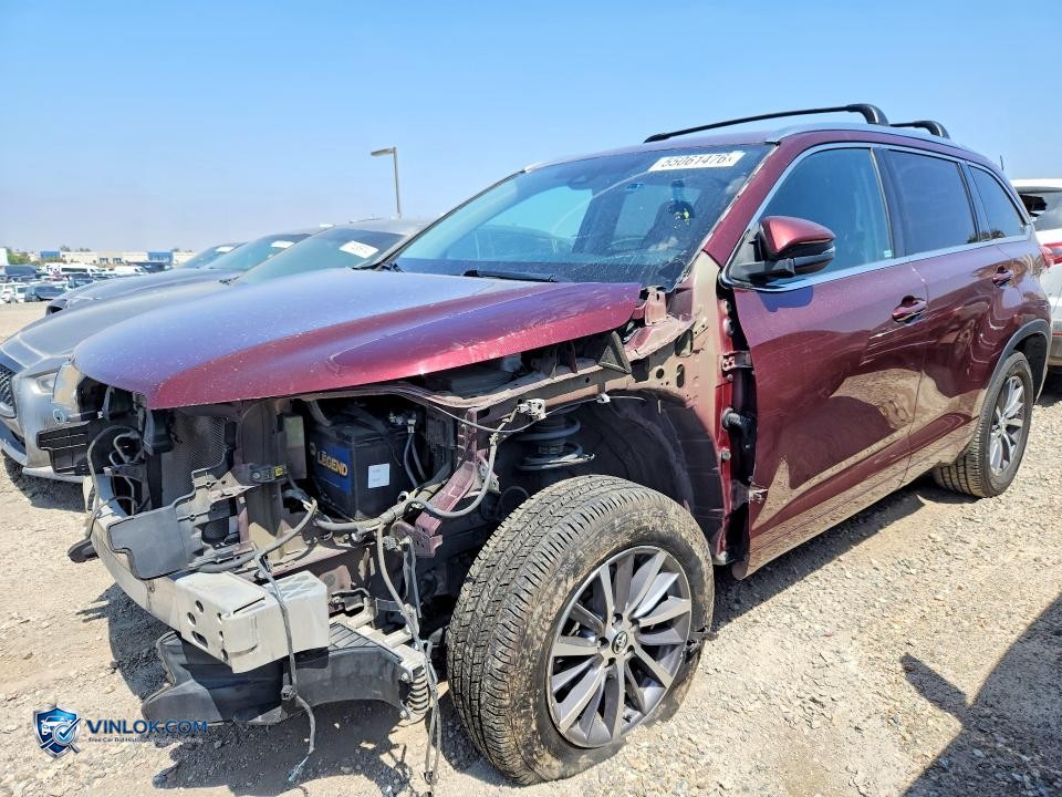 2018 TOYOTA HIGHLANDER XLE – Lot 55061476 auction photo