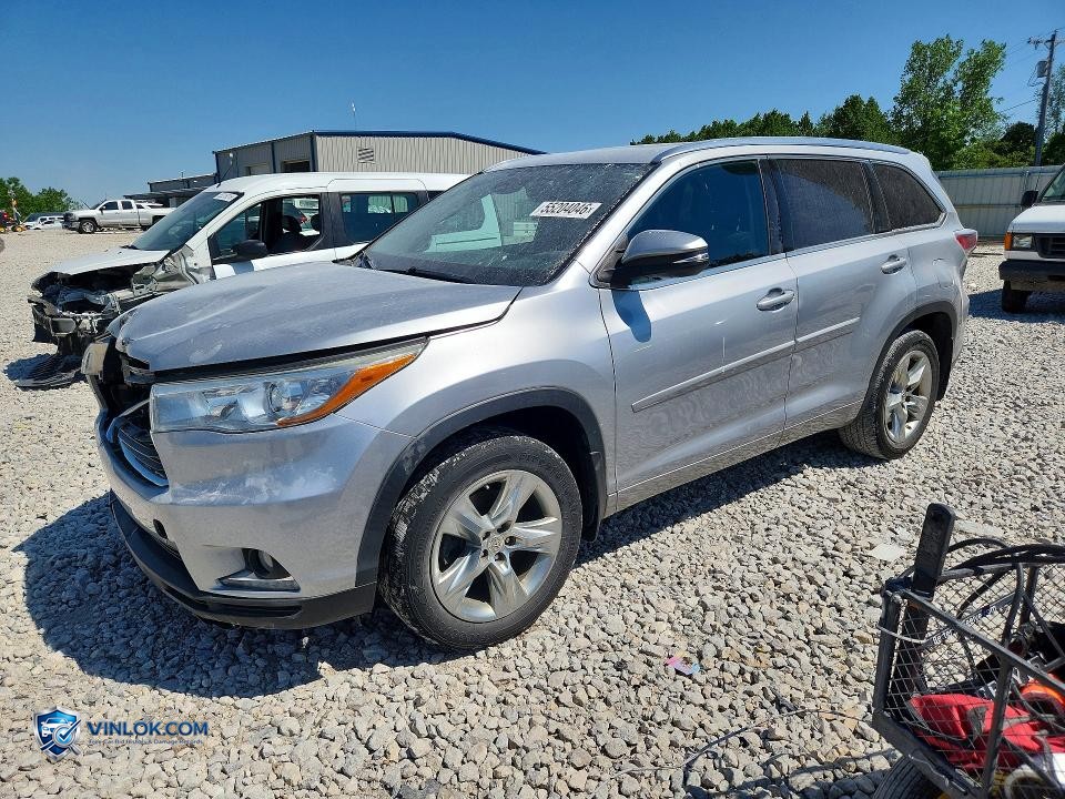 2015 TOYOTA HIGHLANDER LIMITED – Lot 55204046 auction photo
