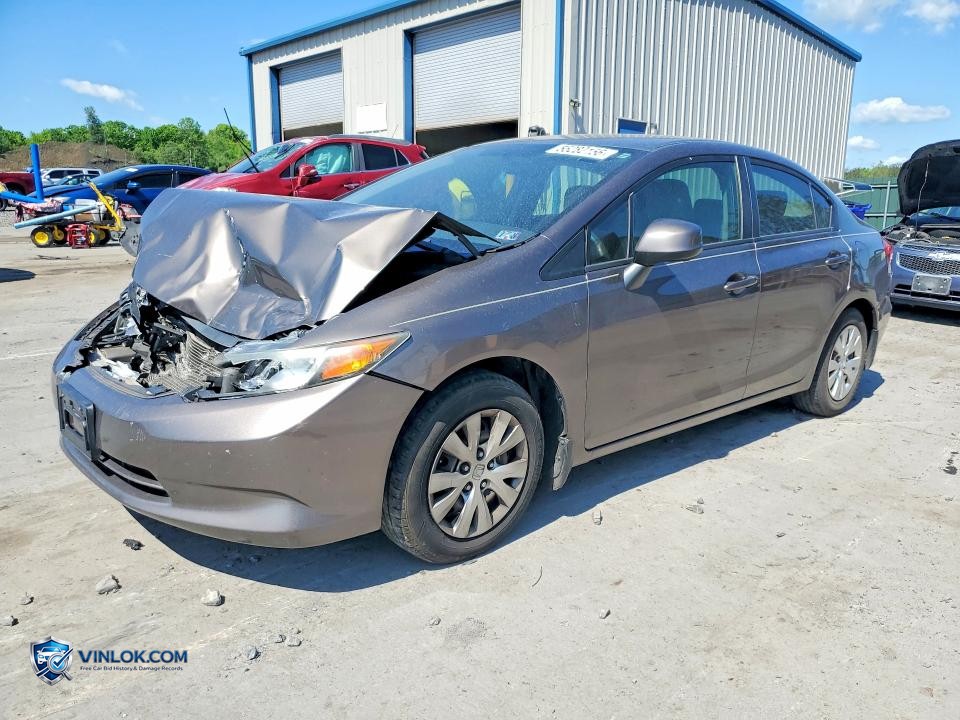 2012 HONDA CIVIC LX – Lot 55282156 auction photo
