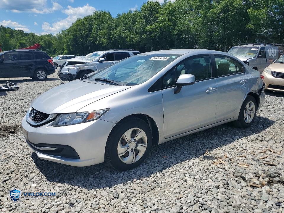 2013 HONDA CIVIC LX – Lot 55405426 auction photo