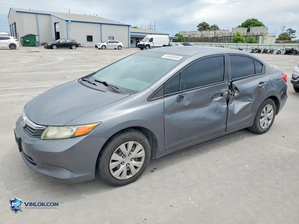 2012 HONDA CIVIC LX – Lot 55536346 auction photo