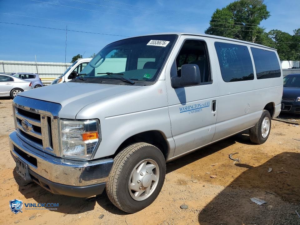 2008 FORD ECONOLINE E350 SUPER DUTY WAGON – Lot 55536676 auction photo