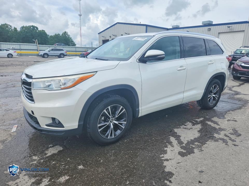 2016 TOYOTA HIGHLANDER XLE – Lot 55777696 auction photo