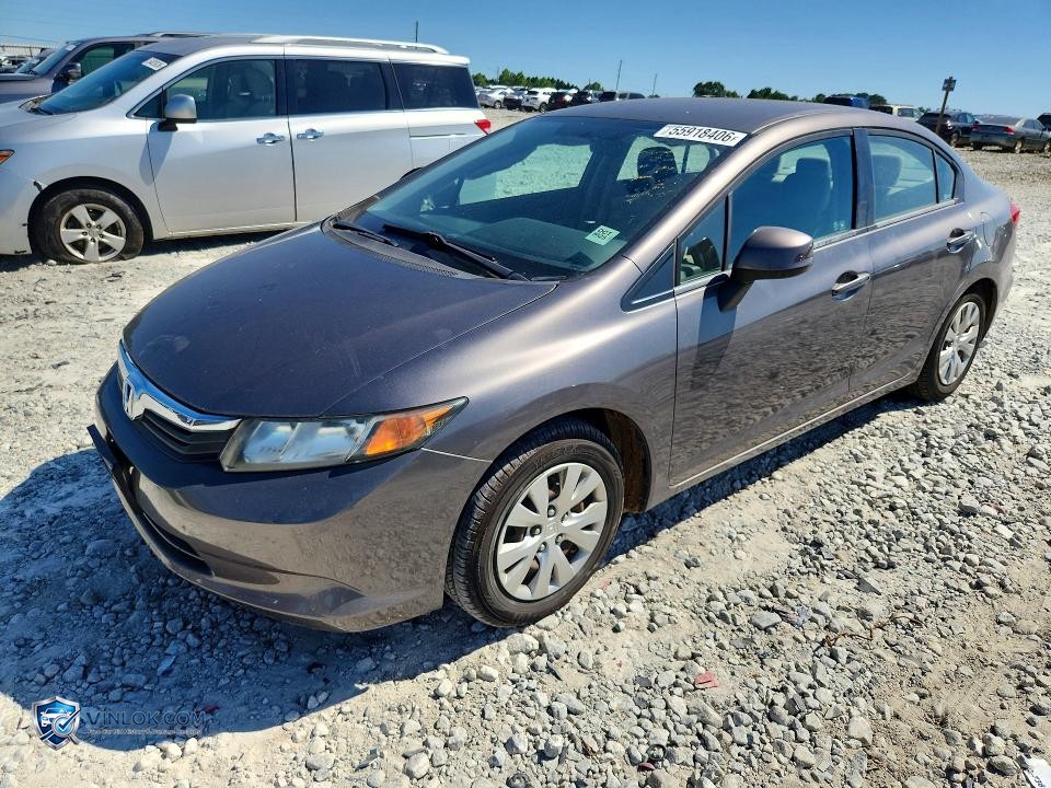 2012 HONDA CIVIC LX – Lot 55918406 auction photo