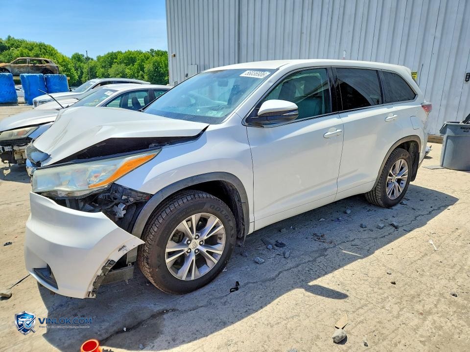 2014 TOYOTA HIGHLANDER LE PLUS – Lot 56036906 auction photo