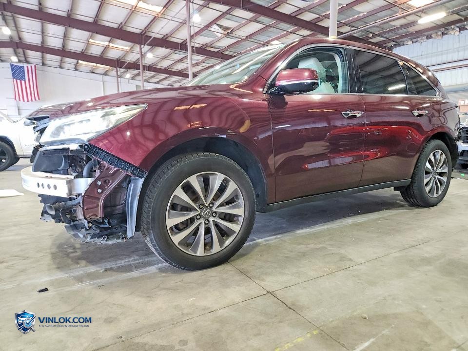 2016 ACURA MDX TECHNOLOGY – Lot 56263816 auction photo