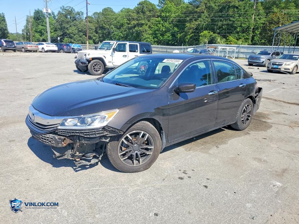 2016 HONDA ACCORD LX – Lot 56342366 auction photo