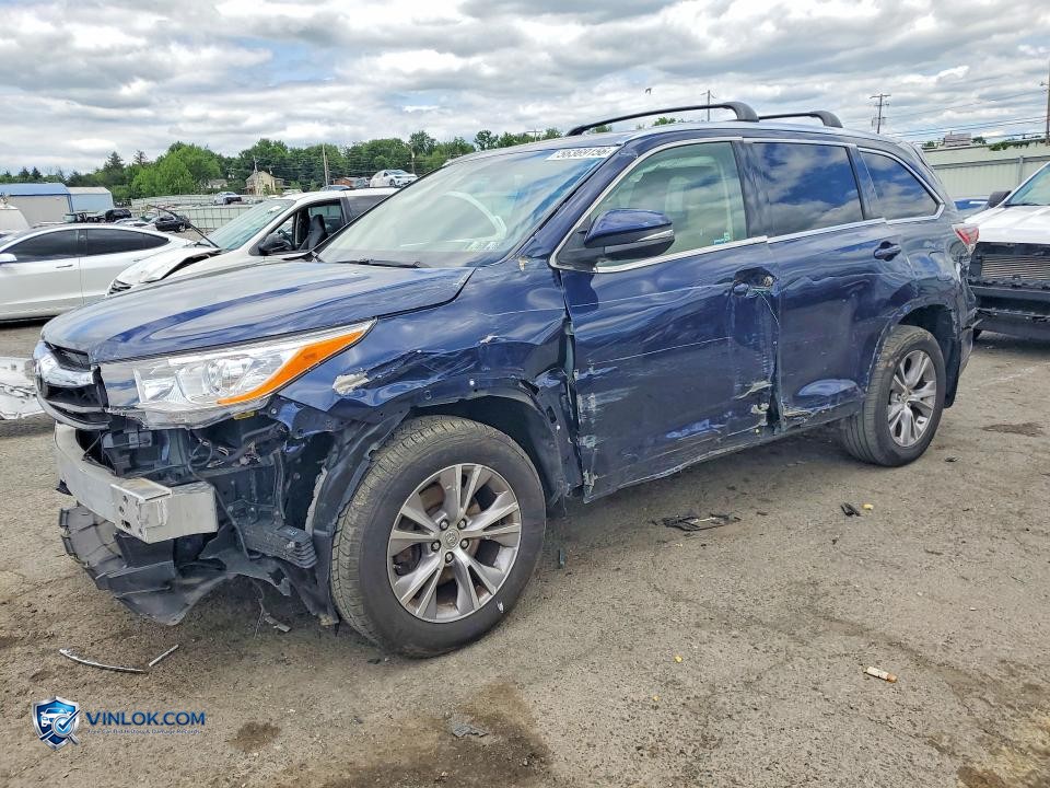 2015 TOYOTA HIGHLANDER XLE – Lot 56369156 auction photo