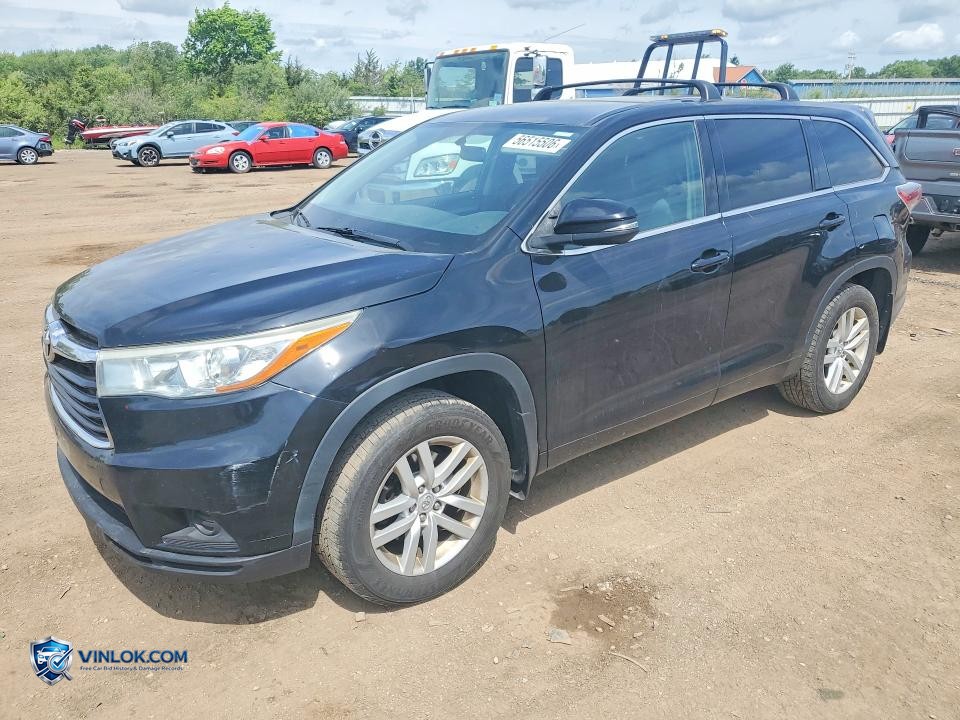 2015 TOYOTA HIGHLANDER LE – Lot 56515506 auction photo