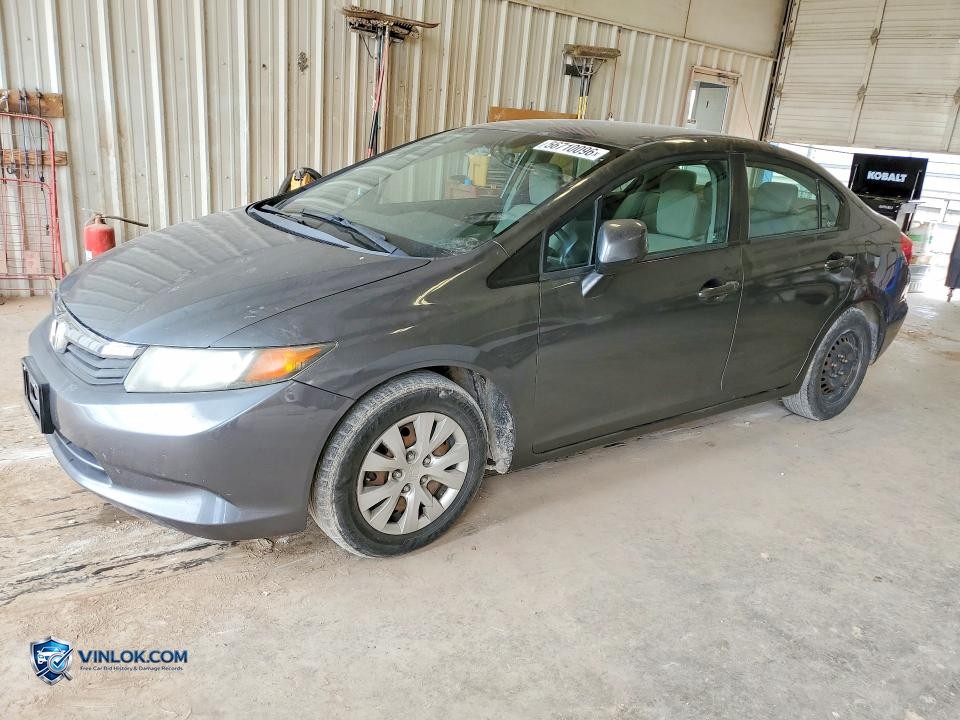 2012 HONDA CIVIC LX – Lot 56710096 auction photo