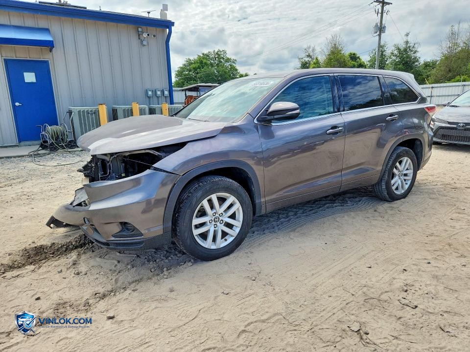 2016 TOYOTA HIGHLANDER LE – Lot 56810536 auction photo