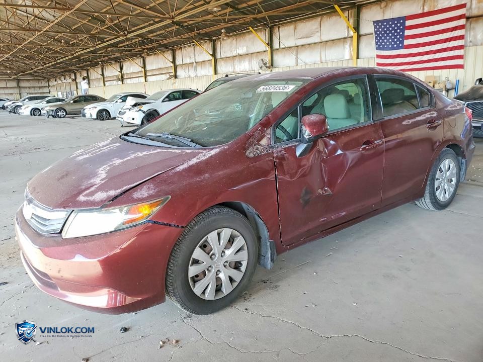 2012 HONDA CIVIC LX – Lot 56824536 auction photo