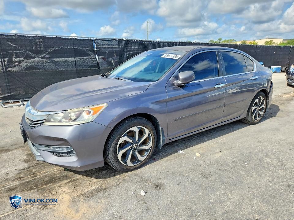 2016 HONDA ACCORD EXL – Lot 56937386 auction photo