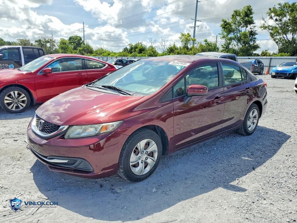 2014 HONDA CIVIC LX – Lot 56942446 auction photo