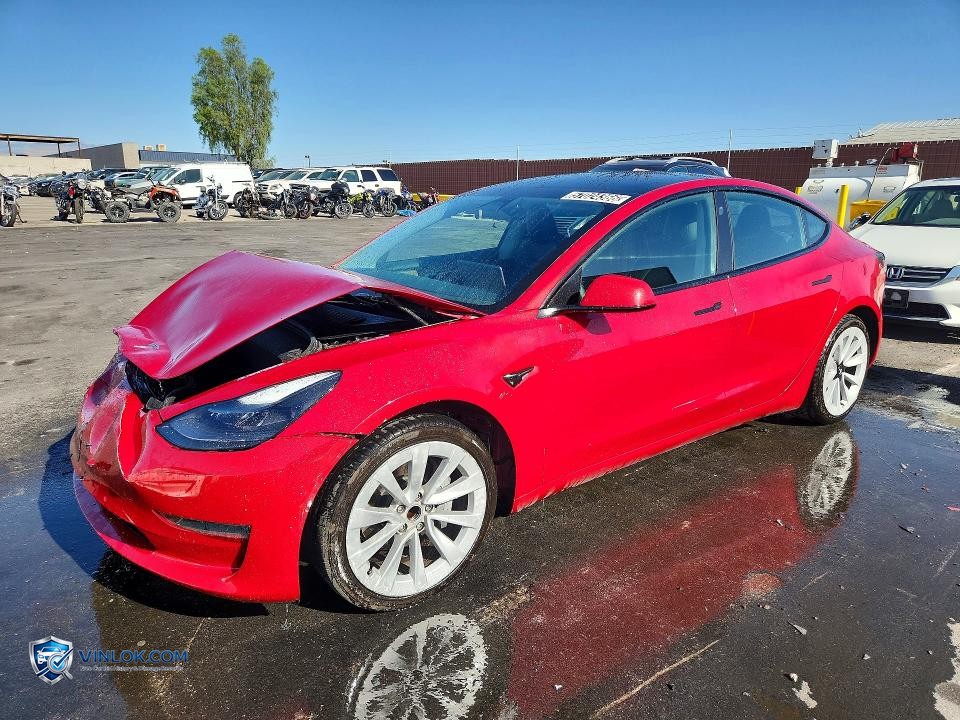2022 TESLA MODEL 3 – Lot 57024366 auction photo