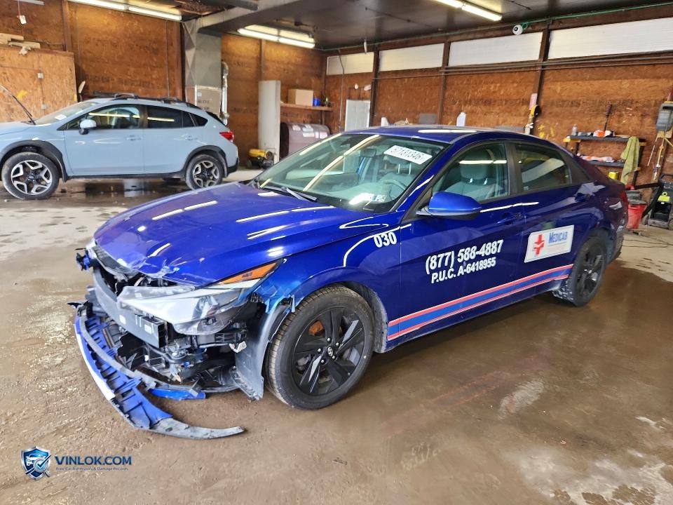 2023 HYUNDAI ELANTRA BLUE – Lot 57131346 auction photo