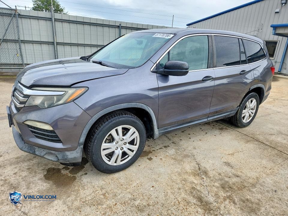 2017 HONDA PILOT LX – Lot 57178786 auction photo