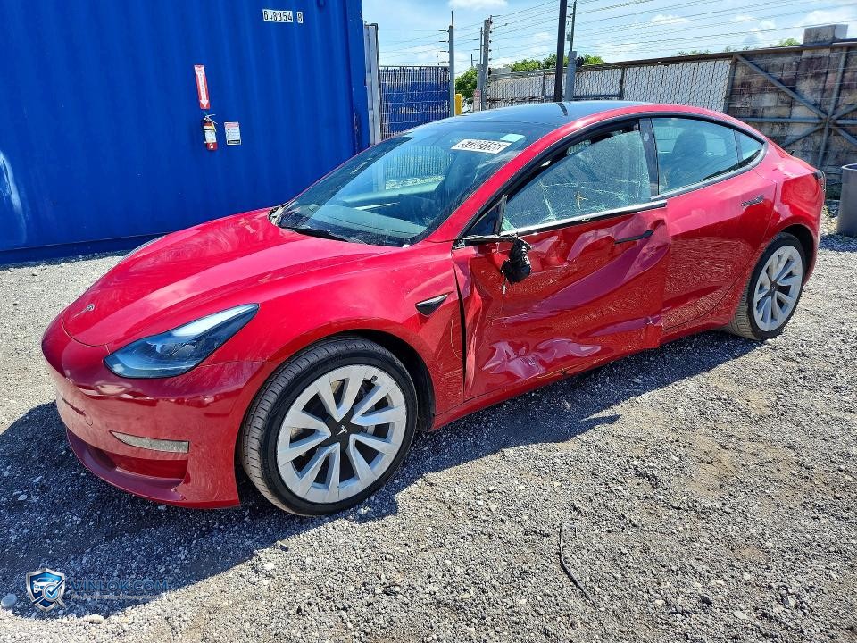 2022 TESLA MODEL 3 – Lot 57202156 auction photo