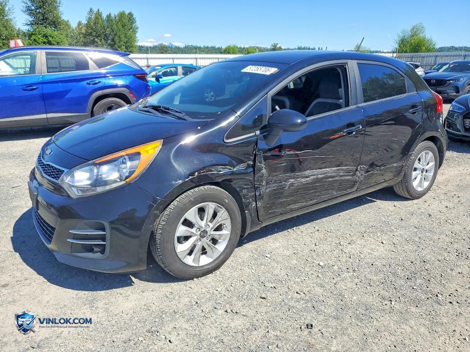2016 KIA RIO 5-DOOR EX – Lot 57255706 auction photo