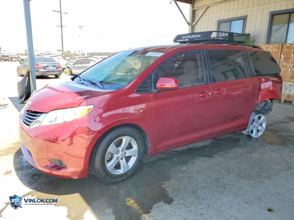 2012 TOYOTA SIENNA LE – Lot 57426486 auction photo