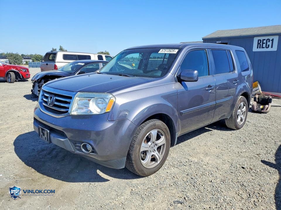 2014 HONDA PILOT EXL – Lot 57513926 auction photo