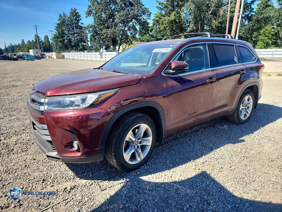2017 TOYOTA HIGHLANDER LIMITED – Lot 57522346 auction photo