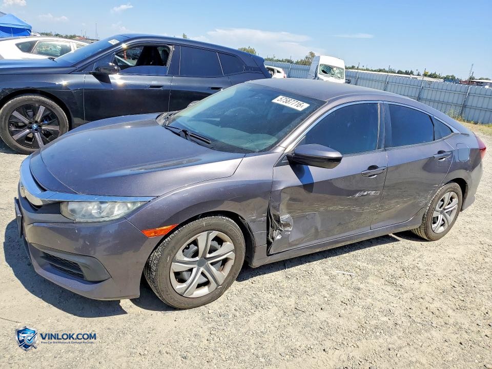 2016 HONDA CIVIC LX – Lot 57587716 auction photo