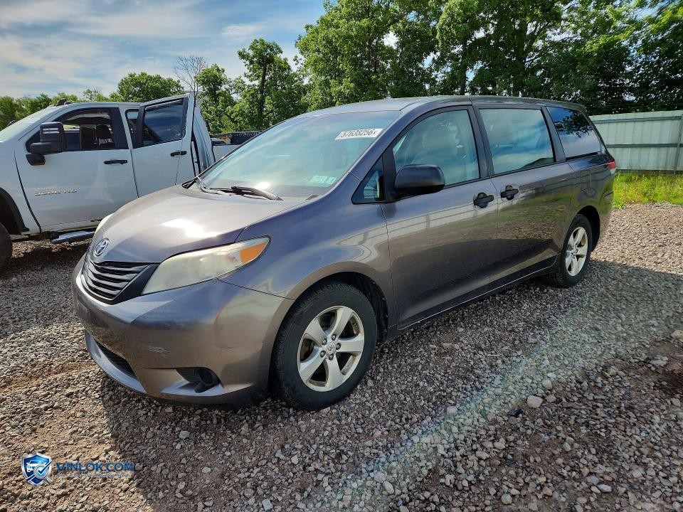 2011 TOYOTA SIENNA BASE 7-PASSENGER – Lot 57638256 auction photo