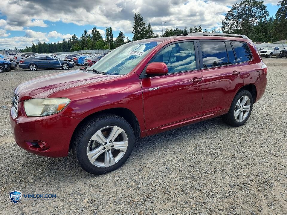 2008 TOYOTA HIGHLANDER SPORT – Lot 57651616 auction photo