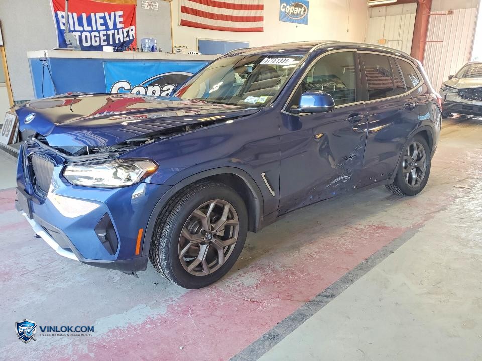 2022 BMW X3 XDRIVE30I – Lot 57751906 auction photo