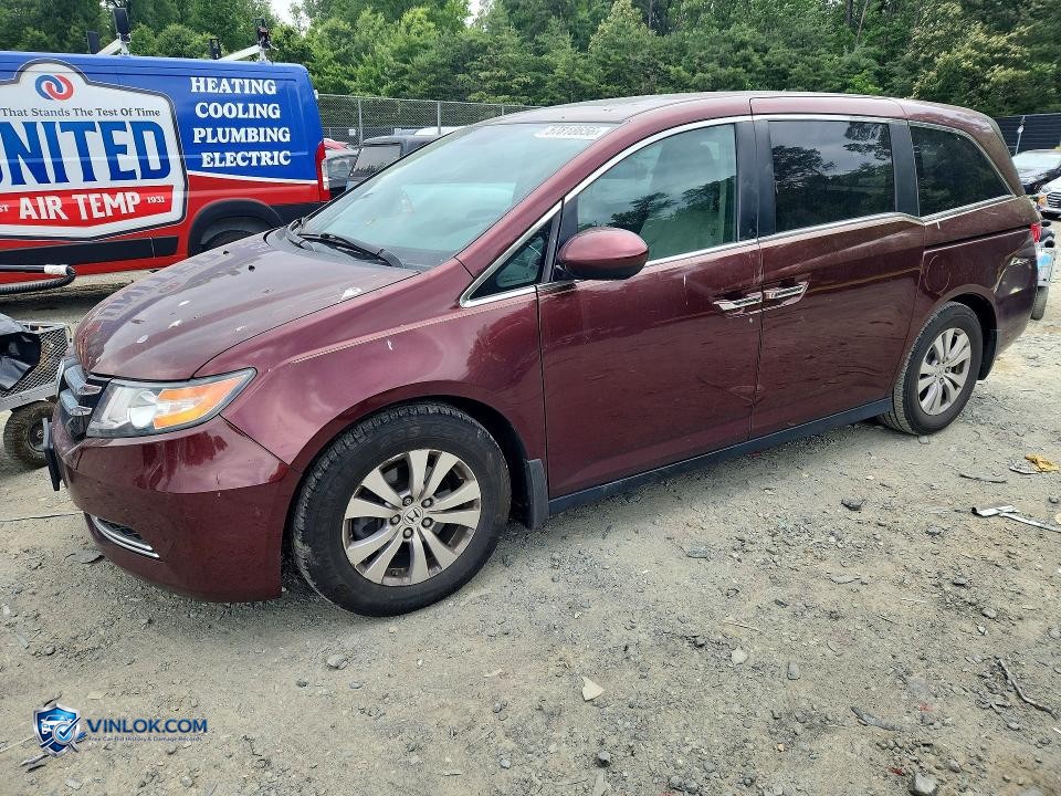 2016 HONDA ODYSSEY EXL – Lot 57818656 auction photo