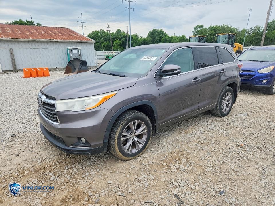 2014 TOYOTA HIGHLANDER LE PLUS – Lot 57834306 auction photo