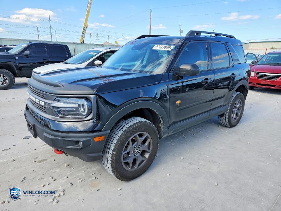 2022 FORD BRONCO SPORT BADLANDS – Lot 57871846 auction photo