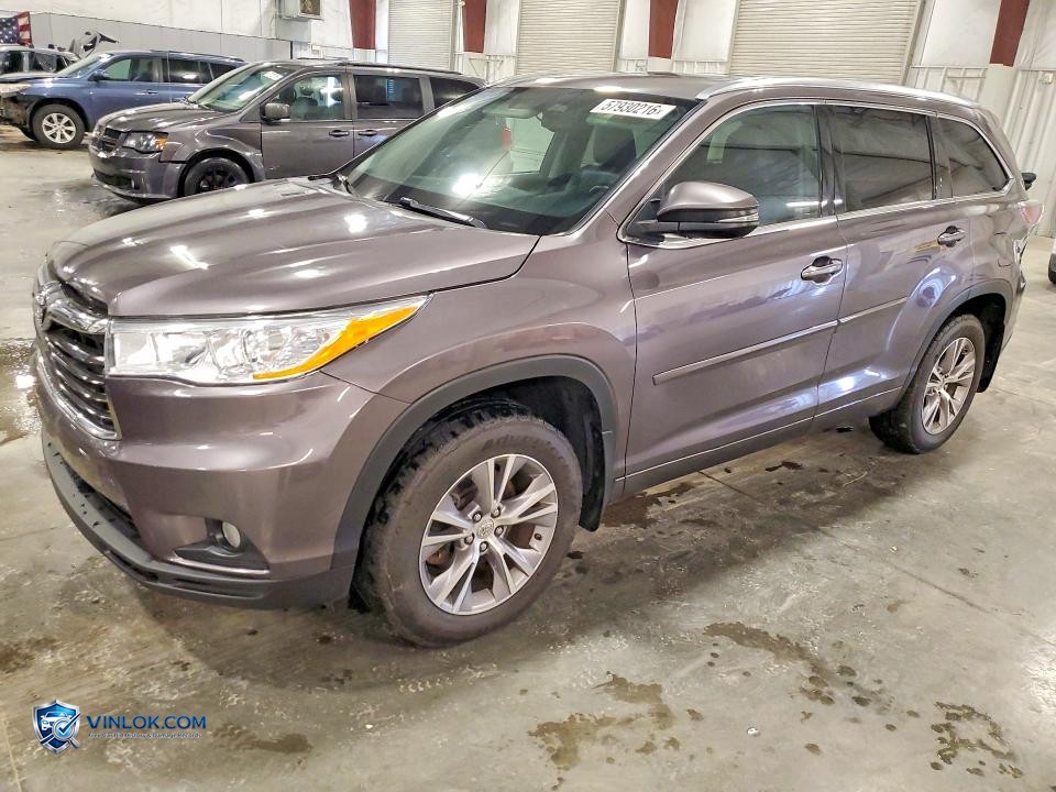 2014 TOYOTA HIGHLANDER XLE – Lot 57930216 auction photo
