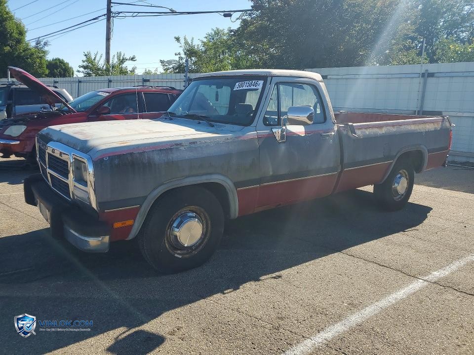 1992 DODGE D-SERIES D200 – Lot 58015846 auction photo