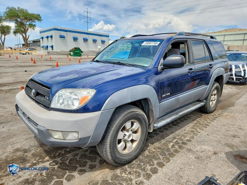 2003 TOYOTA 4RUNNER SR5 – Lot 58061746 auction photo