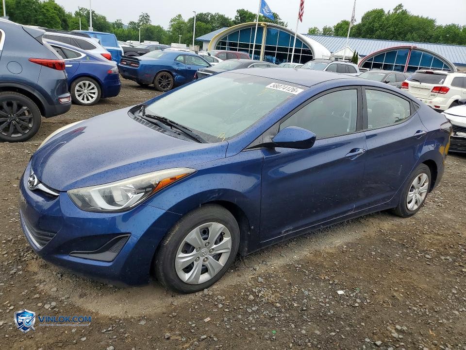 2016 HYUNDAI ELANTRA SE – Lot 58074126 auction photo