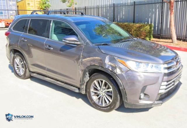 2018 TOYOTA HIGHLANDER XLE – Lot 58125946 auction photo