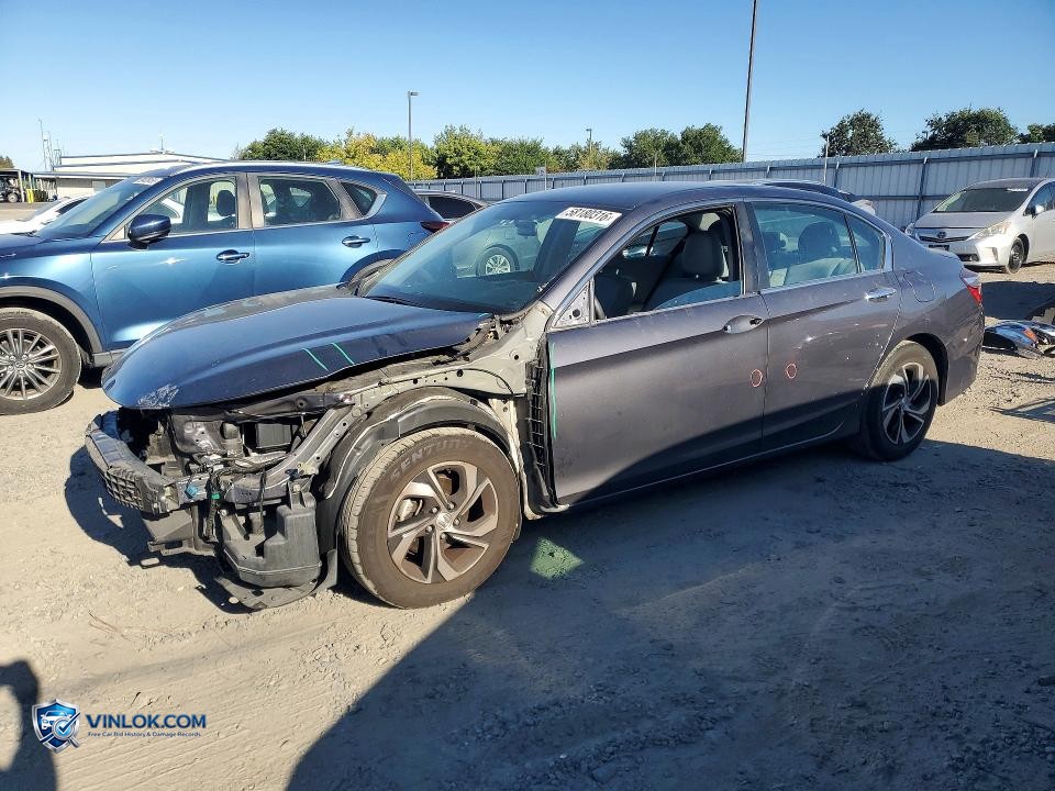 2016 HONDA ACCORD LX – Lot 58180316 auction photo