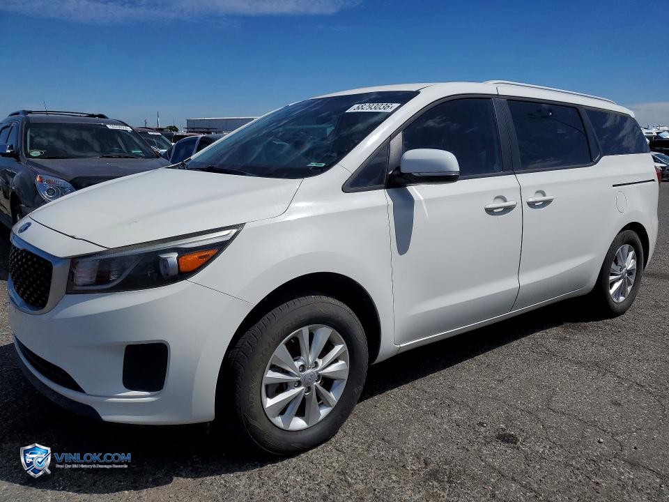 2016 KIA SEDONA LX – Lot 58293036 auction photo