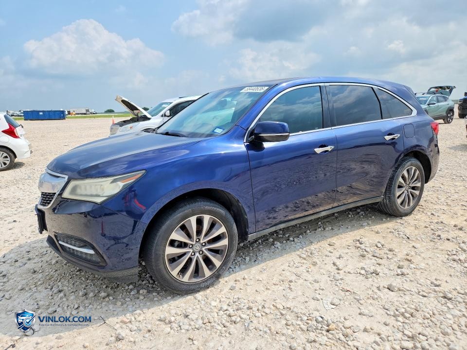 2015 ACURA MDX TECHNOLOGY – Lot 58440636 auction photo