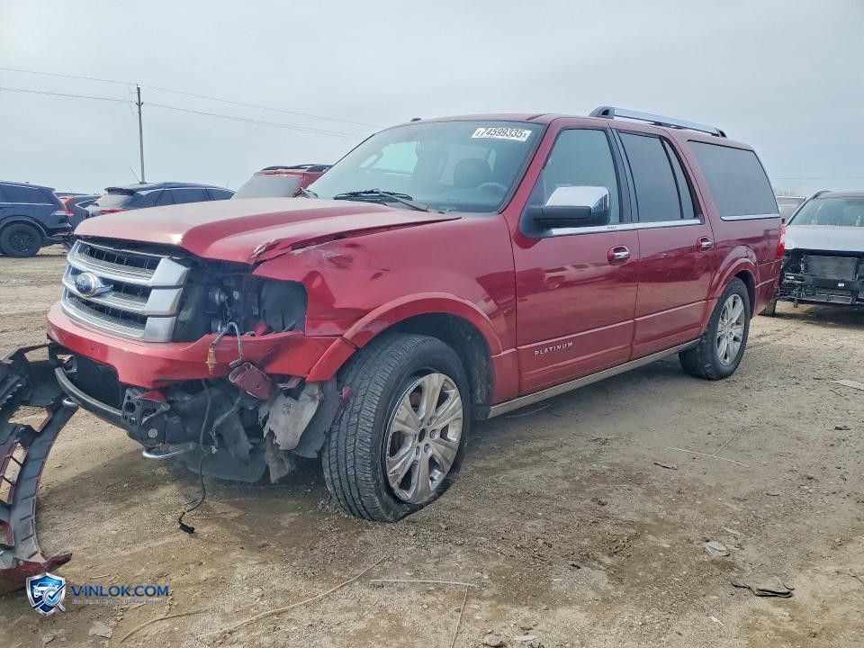 2015 FORD EXPEDITION EL PLATINUM – Lot 74599335 auction photo