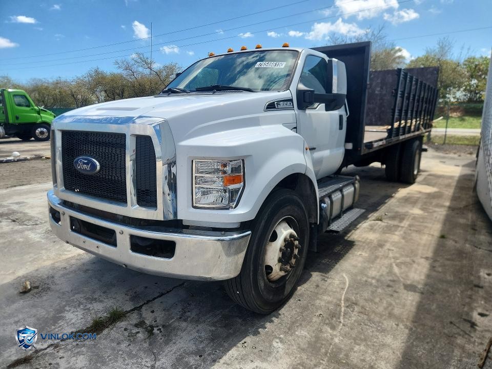 2019 FORD F650 SUPER DUTY FLATBED TRUCK – Lot 76546615 auction photo
