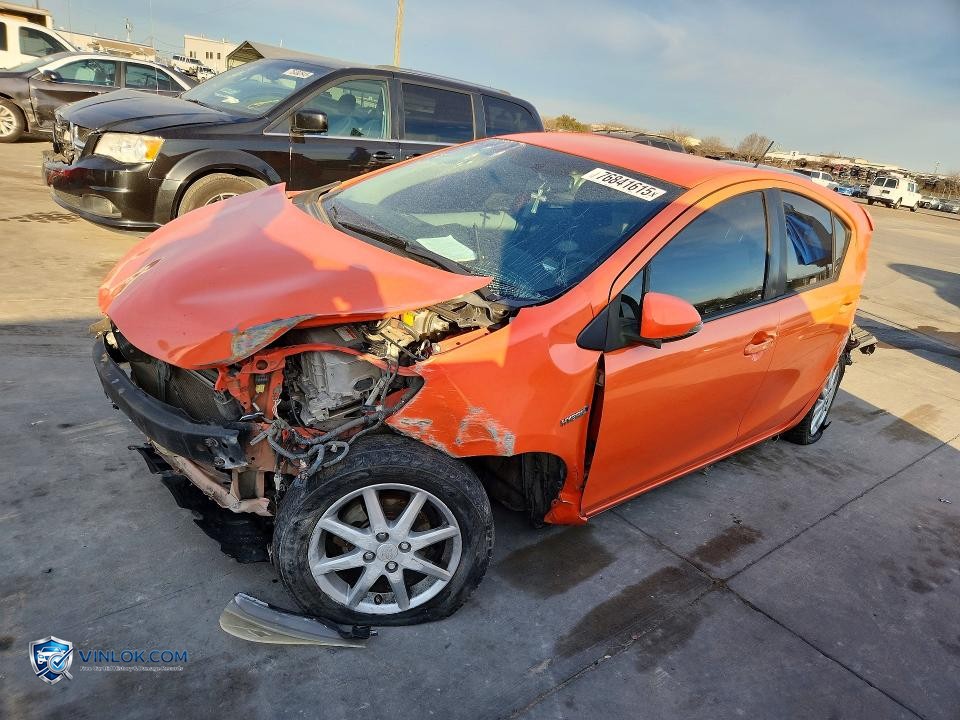 2013 TOYOTA PRIUS C – Lot 76841615 auction photo