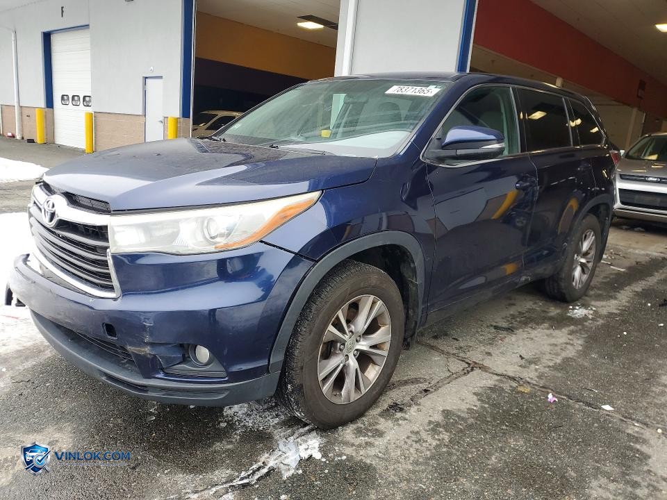 2015 TOYOTA HIGHLANDER – Lot 78371365 auction photo
