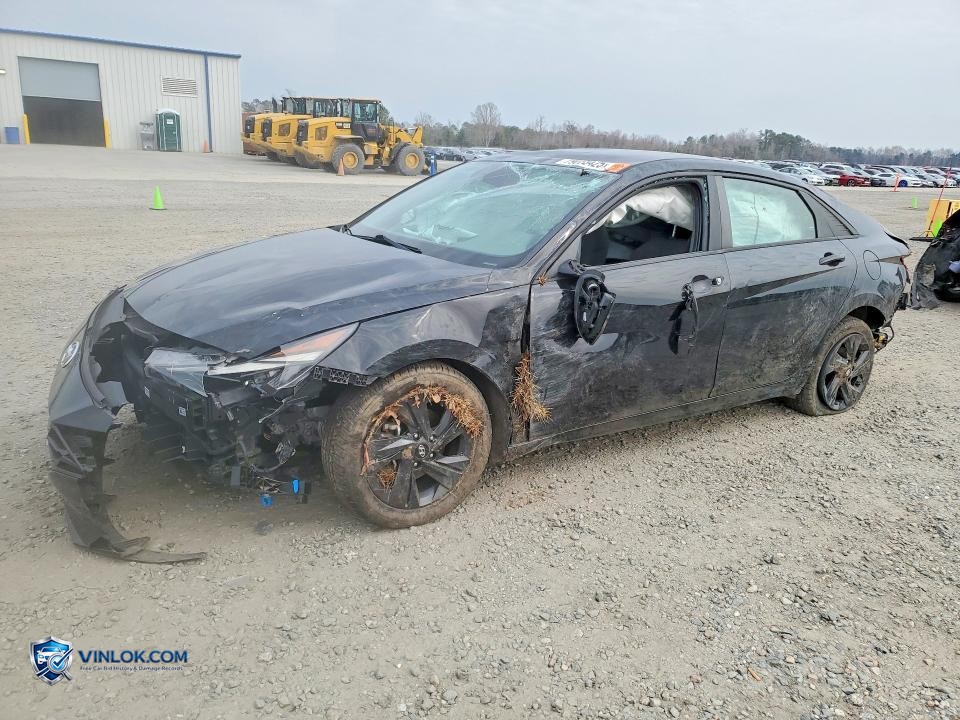 2022 HYUNDAI ELANTRA HYBRID BLUE – Lot 79023425 auction photo