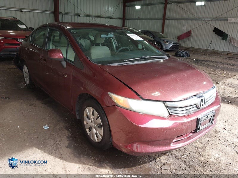 2012 HONDA CIVIC LX – Lot 44876390 auction photo