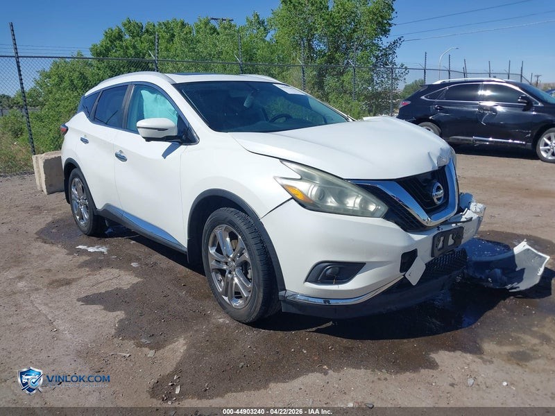 2016 NISSAN MURANO PLATINUM – Lot 44903240 auction photo
