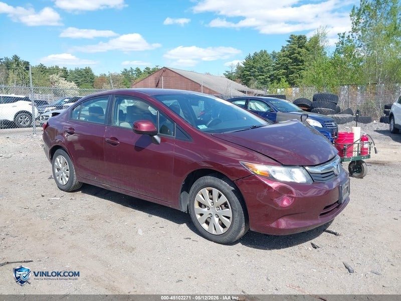 2012 HONDA CIVIC LX – Lot 45102271 auction photo